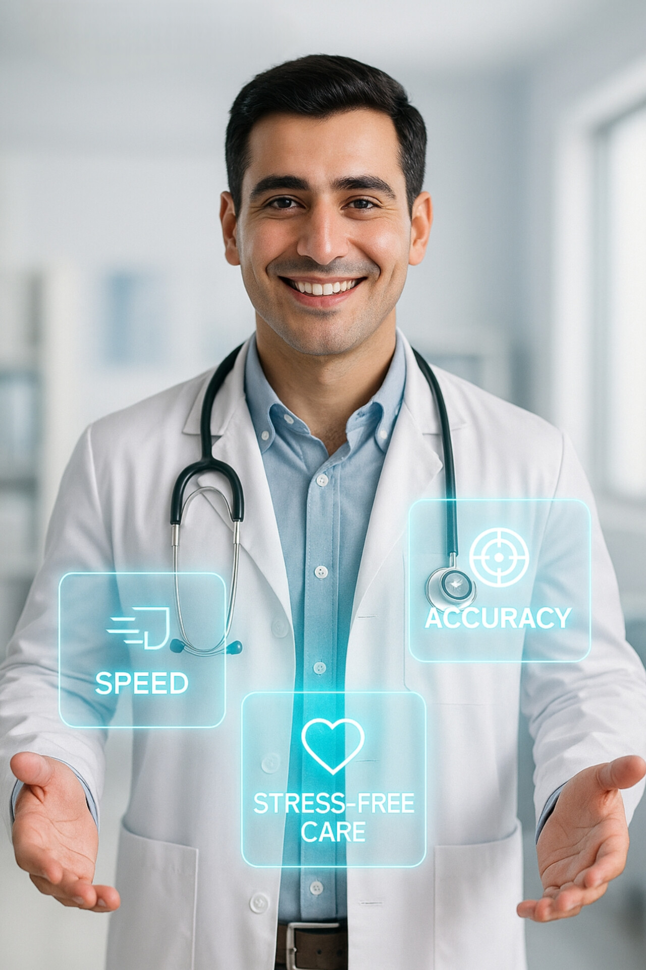 پزشک برای نماد اعتماد